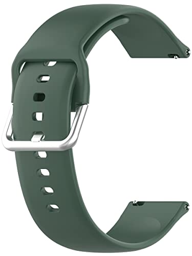 Alienwork Uhrenarmband Silikon-Armband Grün Federsteg mit Schnellverschluss Silikon Leicht Weich Wasserdicht von Alienwork