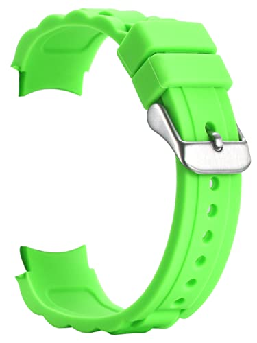 Alienwork Uhrenarmband Silikon-Armband Grün Silikon Leicht Weich Wasserdicht von Alienwork
