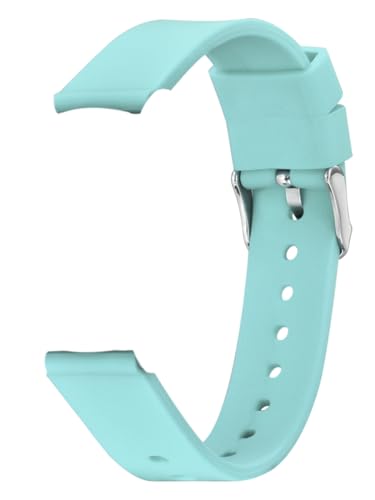 Alienwork Uhrenarmband Silikon-Armband Hellblau Federsteg mit Schnellverschluss Silikon Leicht Weich Wasserdicht von Alienwork
