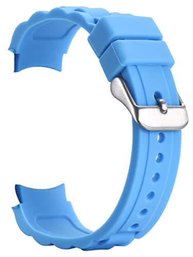 Alienwork Uhrenarmband Silikon-Armband Hellblau Silikon Leicht Weich Wasserdicht Alienwork Uhrenarmband Silikon-Armband Hellblau Silikon Leicht Weich Wasserdicht von Alienwork