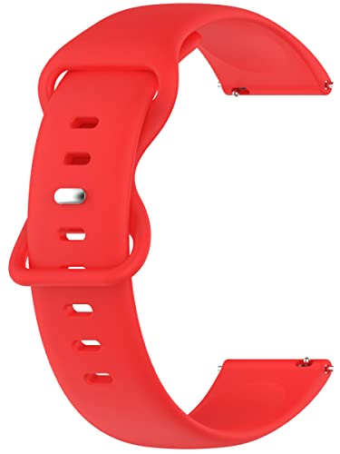 Alienwork Uhrenarmband Silikon-Armband Rot Federsteg mit Schnellverschluss Silikon Leicht Weich Wasserdicht von Alienwork