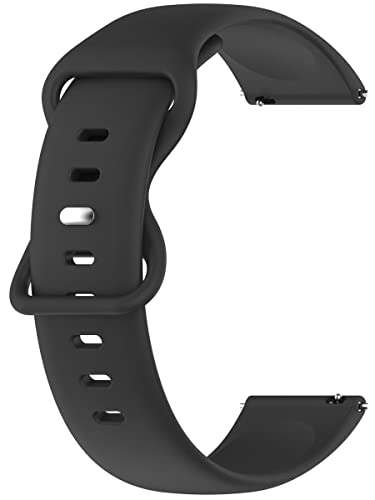 Alienwork Uhrenarmband Silikon-Armband Schwarz Federsteg mit Schnellverschluss Silikon Leicht Weich Wasserdicht von Alienwork