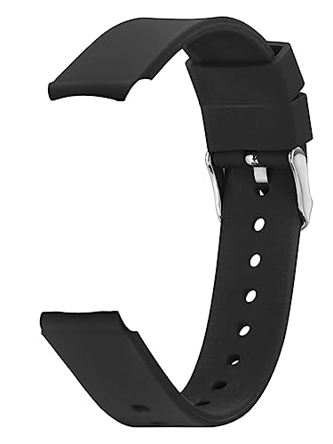Alienwork Uhrenarmband Silikon-Armband Schwarz Federsteg mit Schnellverschluss Silikon Leicht Weich Wasserdicht von Alienwork