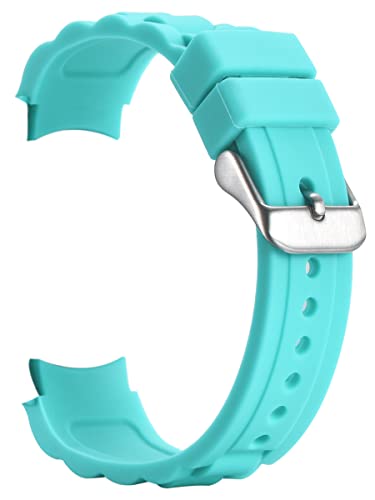 Alienwork Uhrenarmband Silikon-Armband Türkis Silikon Leicht Weich Wasserdicht von Alienwork
