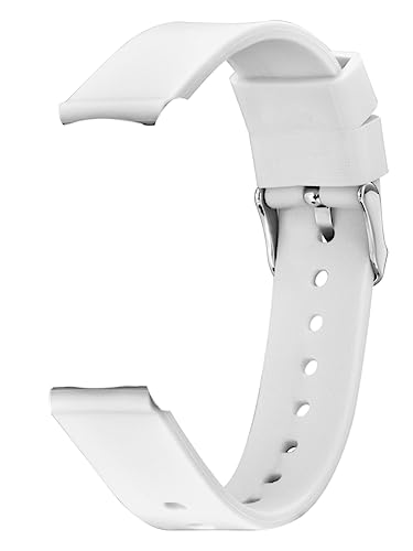 Alienwork Uhrenarmband Silikon-Armband Weiss Federsteg mit Schnellverschluss Silikon Leicht Weich Wasserdicht von Alienwork
