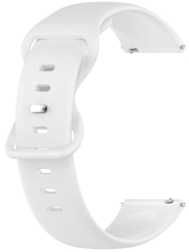 Alienwork Uhrenarmband Silikon-Armband Weiss Federsteg mit Schnellverschluss Silikon Leicht Weich Wasserdicht von Alienwork