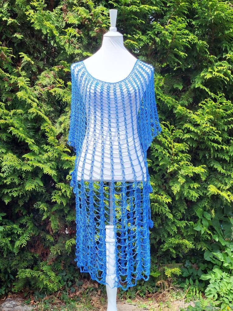 Tunicakleid/strandkleid in Dunkelblau, Sehr Weich, Festlich Und Alltäglich Passend, Handgemacht, Sommerlich, Kleid von AlievHandmadePieces