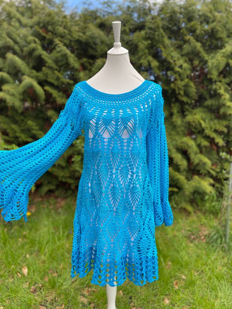 Tunika Kleid in Dunkelblau, Sehr Weich, Festlich Und Alltäglich Passend, Handgemacht, Sommerlich, Kleid, Sommerkleid von AlievHandmadePieces