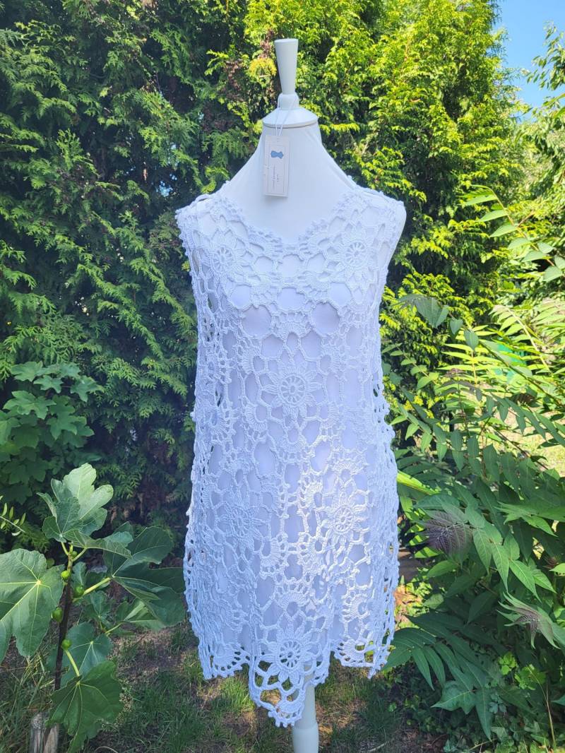 Tunika Kleid in Weiß, Sehr Weich, Festlich Und Alltäglich Passend, Handgemacht, Sommerlich von AlievHandmadePieces