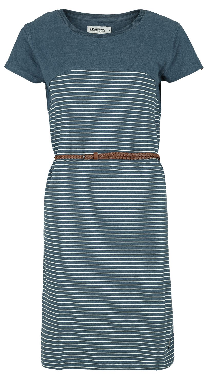 Alife and Kickin Kurzes Kleid - ClarinaAK Z Shirt Dress - XS bis XL - für Damen - Größe L - blau von Alife and Kickin