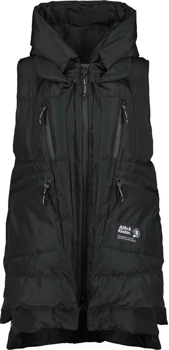 Alife and Kickin RachaAK A Long Vest Weste schwarz in M von Alife and Kickin