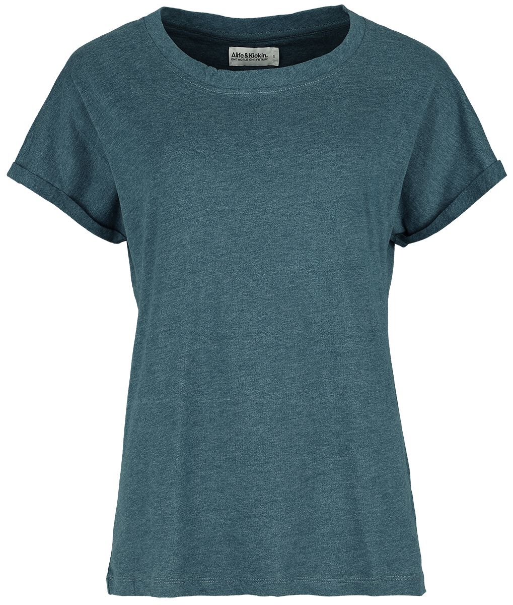 Alife and Kickin T-Shirt - MalaikaAK A Shirt - XS bis XL - für Damen - Größe M - blau von Alife and Kickin