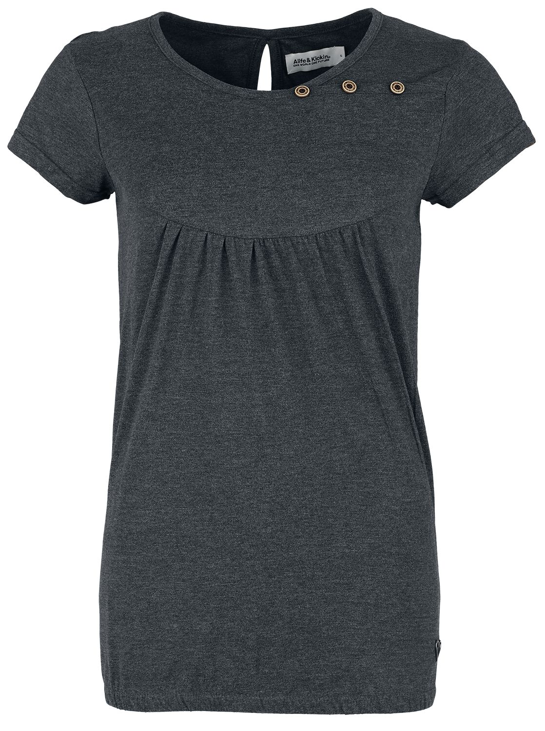 Alife and Kickin T-Shirt - SummahAK A Shirt - XS bis XL - für Damen - Größe L - anthrazit von Alife and Kickin