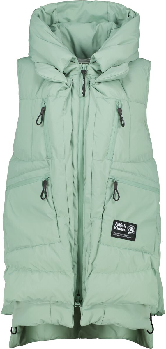 Alife and Kickin Weste - RachaAK A Long Vest - XS bis XL - für Damen - Größe XS - blau von Alife and Kickin