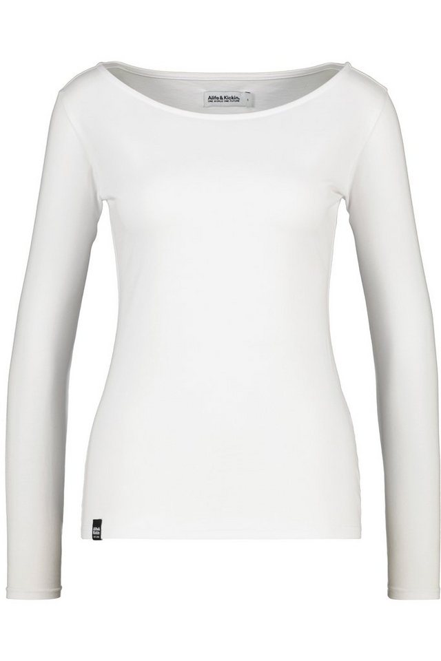 Alife & Kickin Langarmshirt Damen FinjaAK A Einfarbiges Longsleeve mit Rundhalsausschnitt, figurnahe Passform von Alife & Kickin