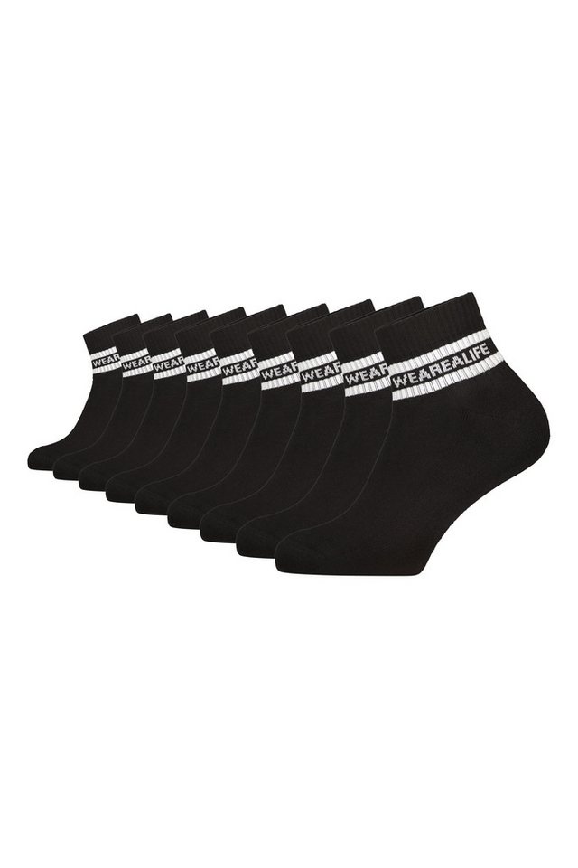 Alife & Kickin Sneakersocken Damen 9 PACK - RikaAK (Spar-Set) Sneakersocken knöchelhoch mit Streifen, aus Baumwolle mit weichem Bund von Alife & Kickin