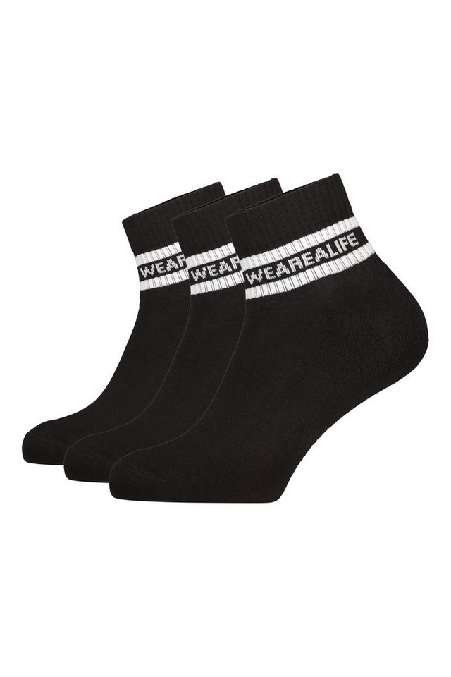 Alife & Kickin Sneakersocken Herren 3 PACK - EnnyAK (Spar-Set) Sneakersocken knöchelhoch mit Streifen, aus Baumwolle mit weichem Bund von Alife & Kickin