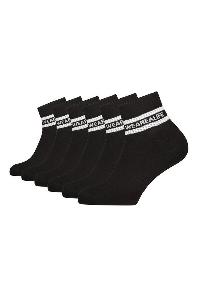 Alife & Kickin Sneakersocken Herren 6 PACK - EnnyAK (Spar-Set) Sneakersocken knöchelhoch mit Streifen, aus Baumwolle mit weichem Bund von Alife & Kickin