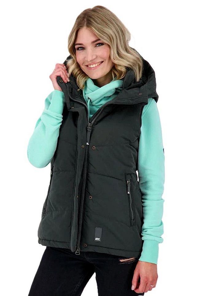 Alife & Kickin Steppweste JunisAK A kurze Steppweste Women CS mit regulierbarer Kapuze von Alife & Kickin