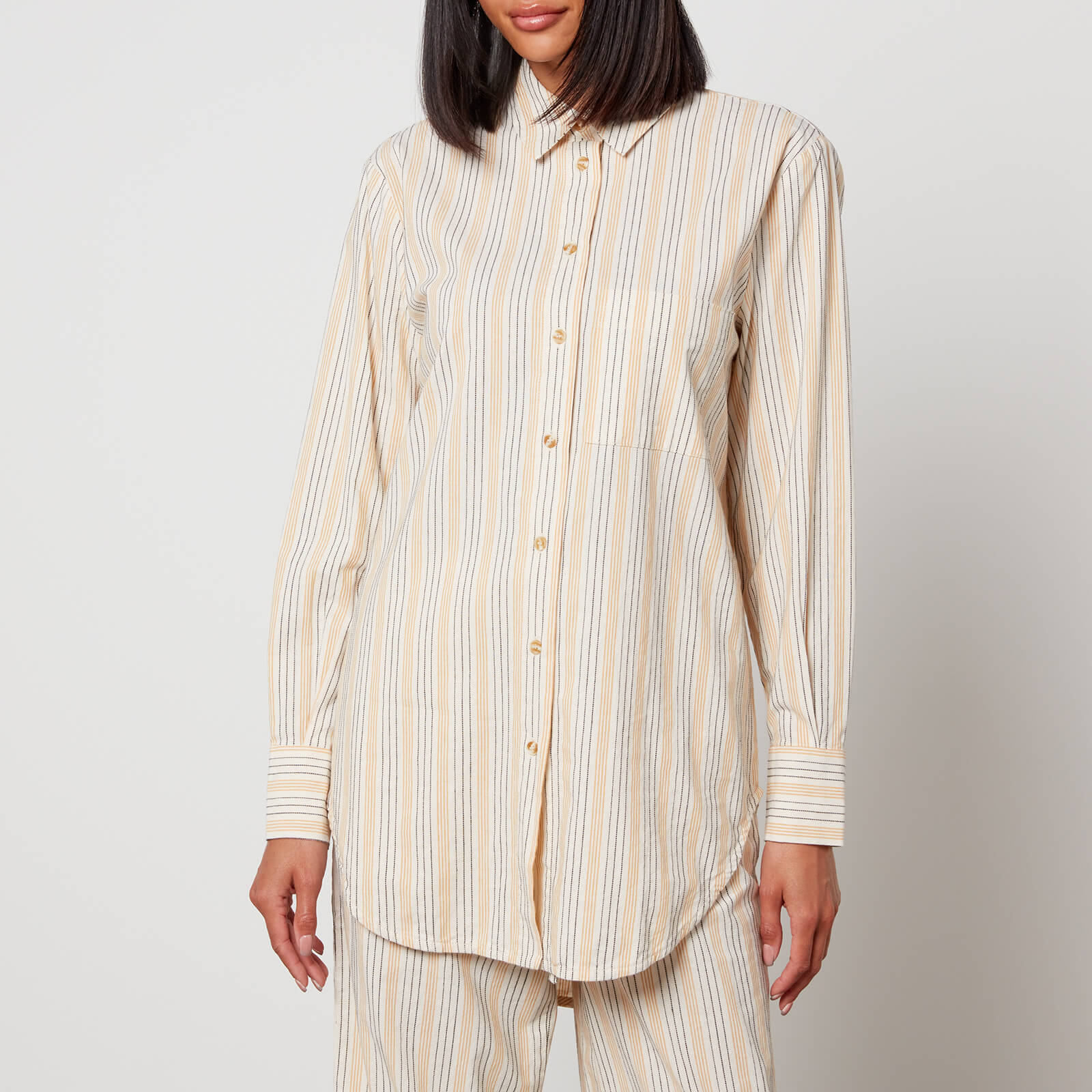 Aligne Faria Striped Organic Cotton-Poplin Shirt - EU 36/UK 8 von Aligne