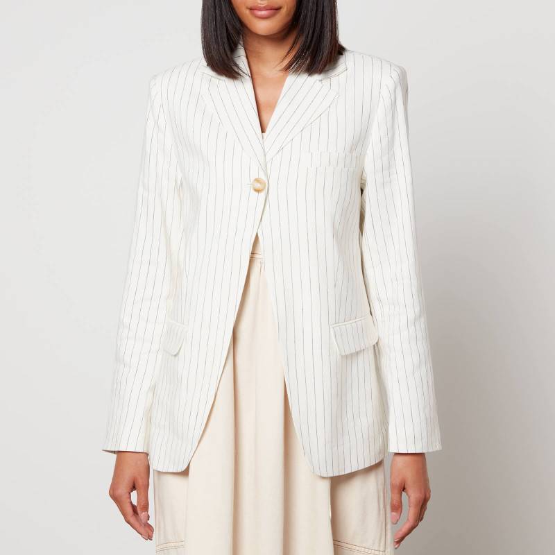 Aligne Harrison Linen-Blend Pinstripe Blazer - EU 34/UK 6 von Aligne