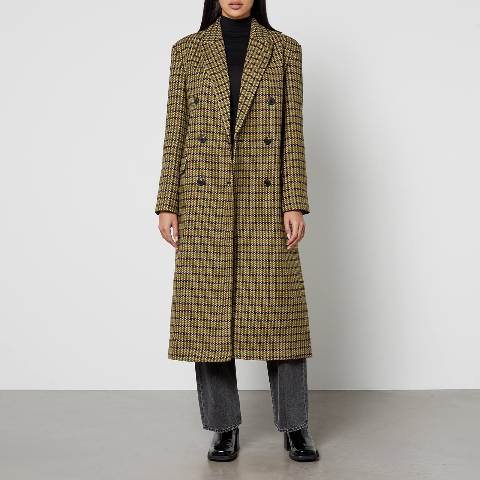 Aligne Kennedy Checked Twill Double-Breasted Coat - EU 42/UK 14 von Aligne