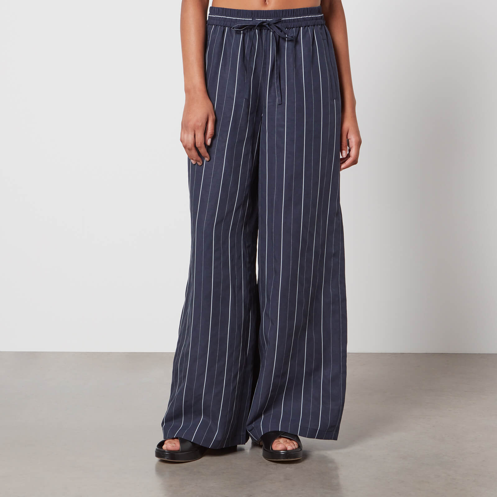 Aligne Koi Pinstriped Poplin Wide-Leg Trousers - EU 34/UK 6 von Aligne