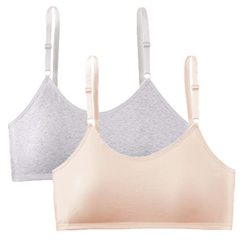 Aliles Teenager Mädchen BH Baumwolle Sport Soft Bra Bralette Ohne Bügel Nahtlose Gepolsterte Unterwäsche 10-18 Jahre für Kinder Mädchen - 3er Set von Aliles