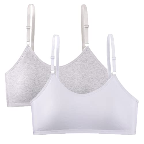 Aliles Teenager Mädchen BH Baumwolle Sport Soft Bra Bralette Ohne Bügel Nahtlose Gepolsterte Unterwäsche 10-18 Jahre für Kinder Mädchen - 3er Set von Aliles