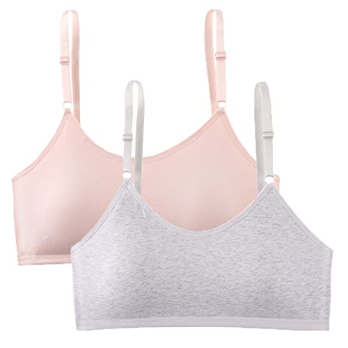 Aliles Teenager Mädchen BH Baumwolle Sport Soft Bra Bralette Ohne Bügel Nahtlose Gepolsterte Unterwäsche 10-18 Jahre für Kinder Mädchen - 3er Set von Aliles