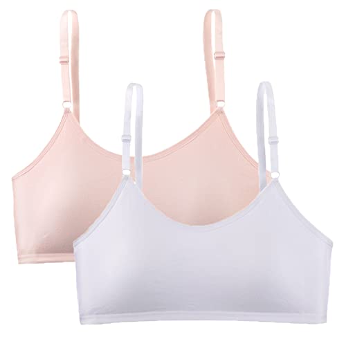 Aliles Teenager Mädchen BH Baumwolle Sport Soft Bra Bralette Ohne Bügel Nahtlose Gepolsterte Unterwäsche 10-18 Jahre für Kinder Mädchen - 3er Set von Aliles