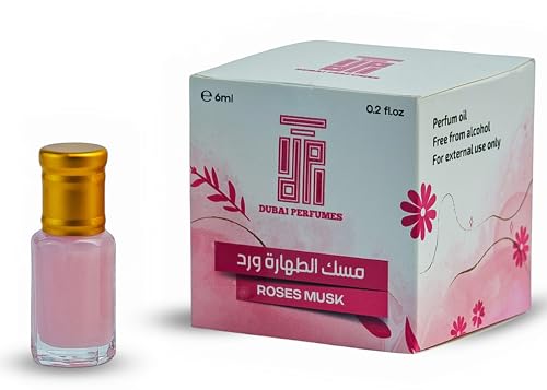 AliMal® Premium Rose Musk Parfümöl | Ätherische, naturreine und alkoholfreie Öle | Arabischer Duft für Damen & Herren | Parfüm-Duftessenz, Duftöl, Parfum, Unisex, Hautfreundlich, 6 ml von Alimal