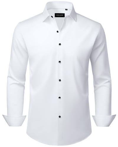 Alimens & Gentle Herren Hemd Langarm Business Unifarben Tasche Shirt Hemden Regular Fit Bügelleichtes von Alimens & Gentle