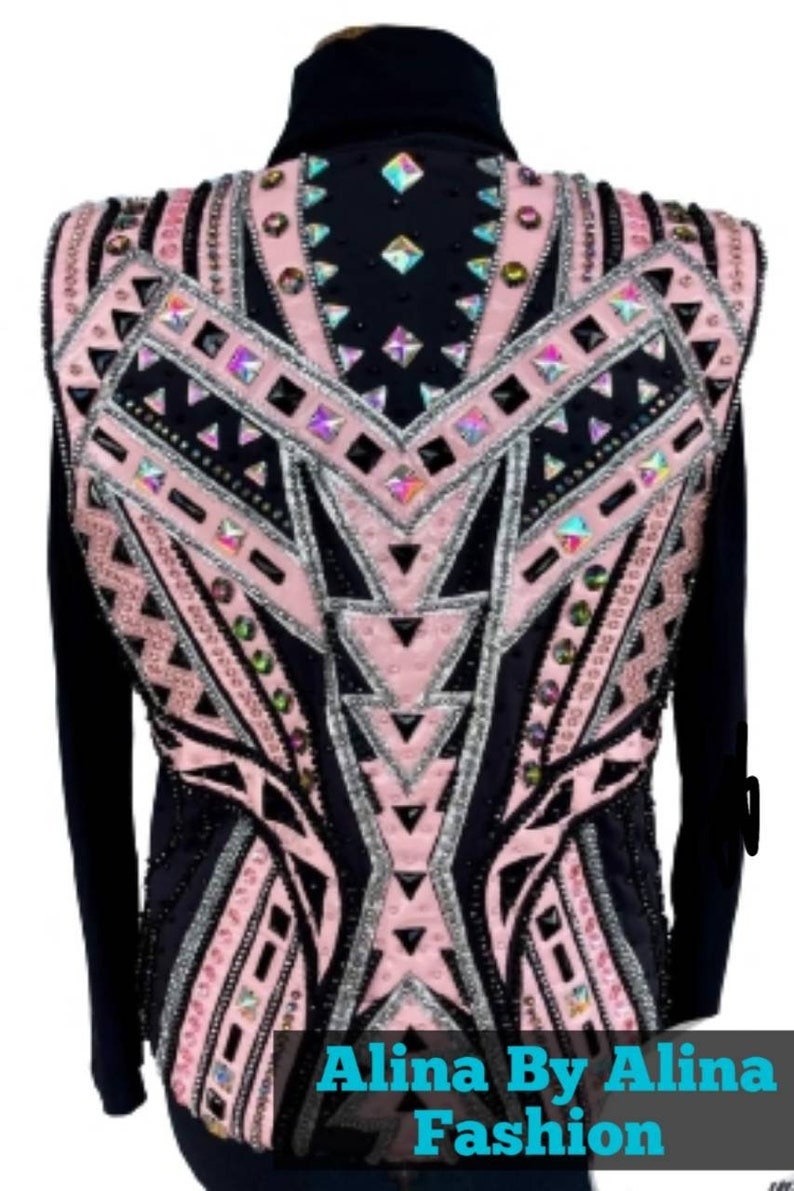 Western Rodeo Queen Showmanship Frauen Showweste Mit Passendem Showshirt in Manschettenknöpfen Und Farbe von AlinaByAlinaa