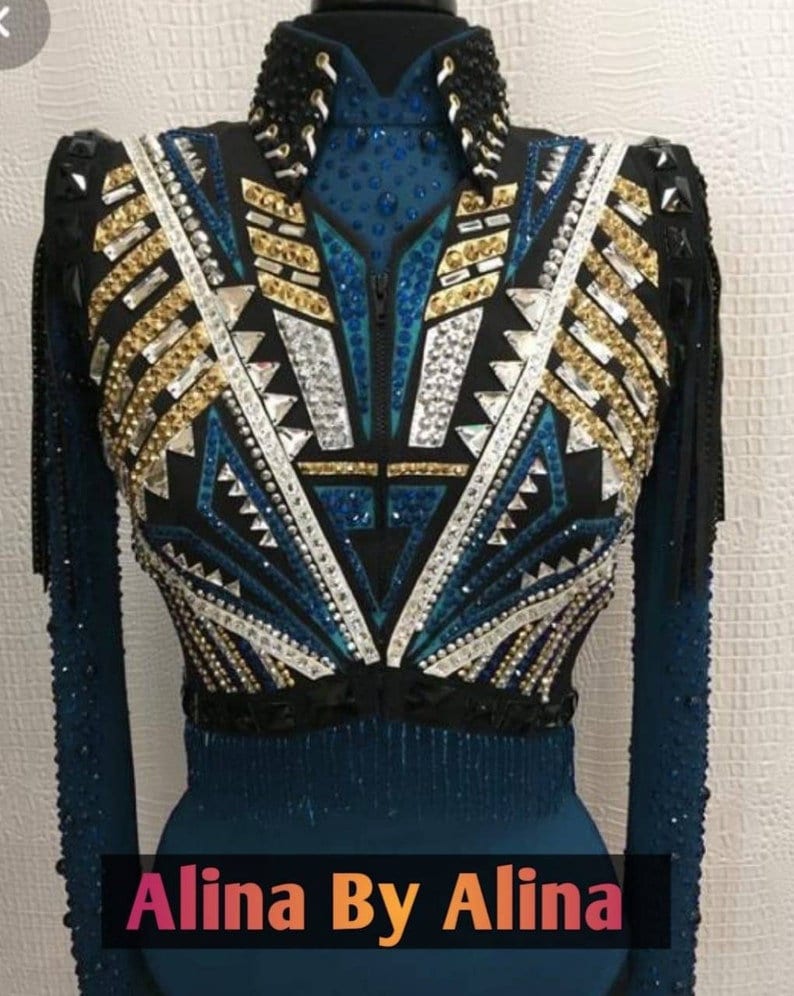 Western Show Bolero Mit Shirt Glassteinen Verzierungen von AlinaByAlinaa