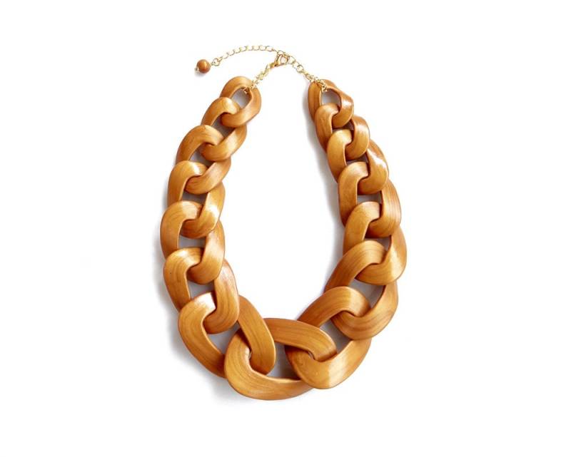 Gold Gliederkette, Handgefertigte Statement Kette Aus Polymer Clay von AlinaandT