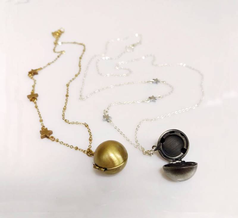 Planet Sterne Orb Medaillon Halskette Andenken Steampunk Schmuck von AlinaandT