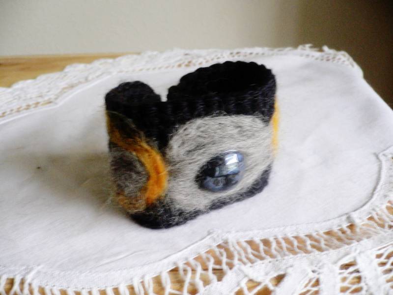 Armband Manschette Hand Gemacht Filz Design von AlinasArt