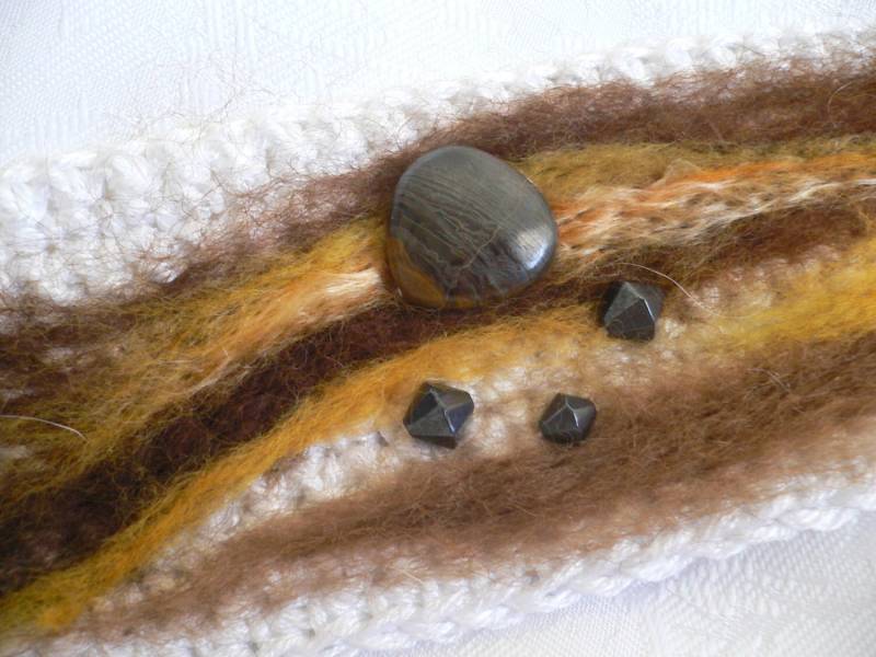 Drift Wood... Armband... Hand Filz Design... Einzigartige von AlinasArt