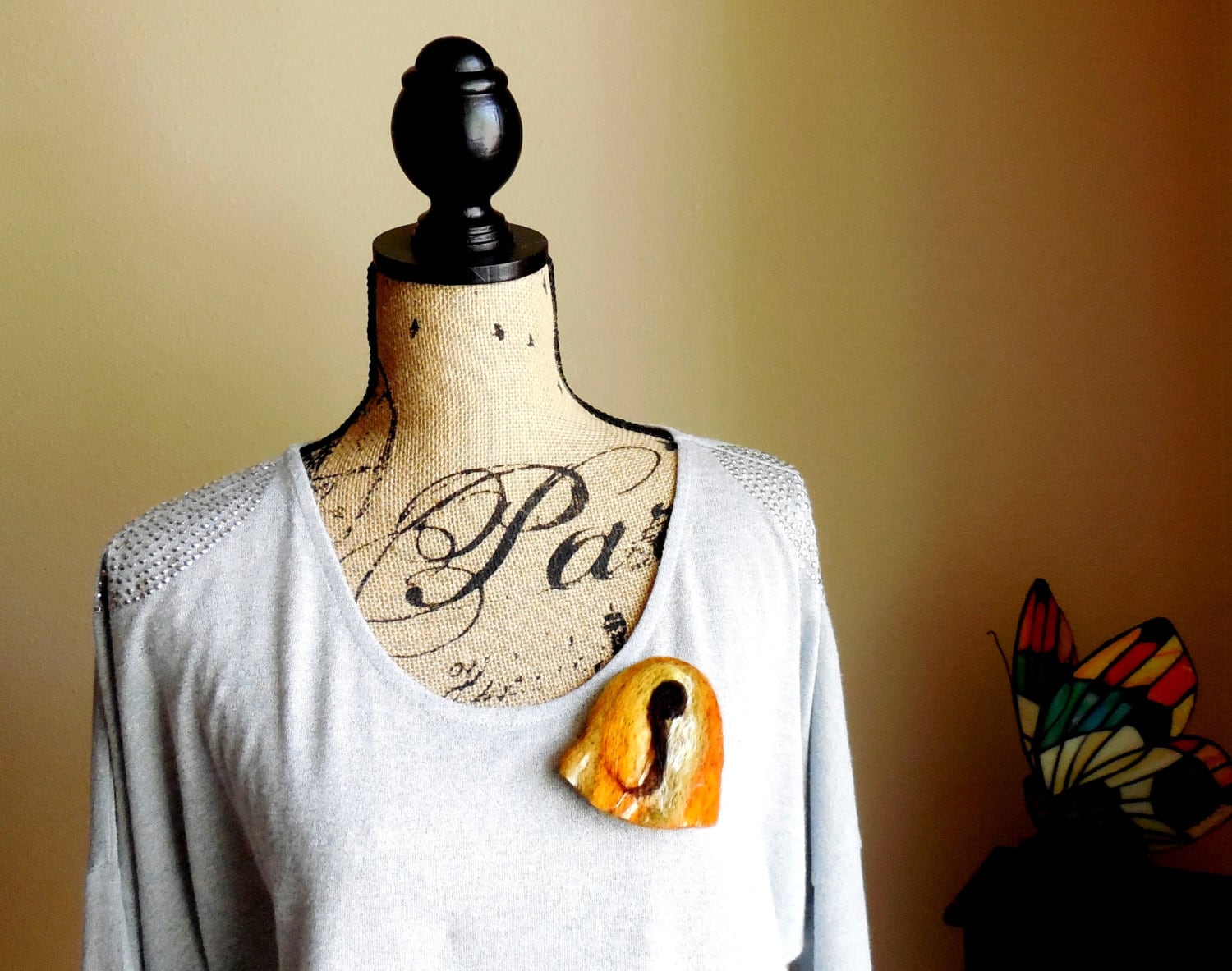 Tragbare Kunst Brosche Hand, Filz Ooak Tolle Geschenkidee von AlinasArt