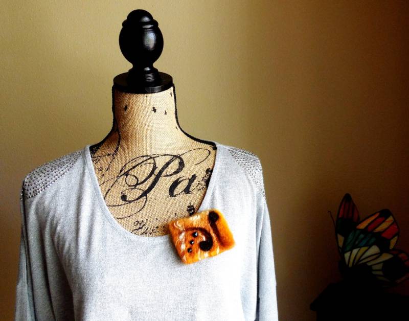 Tragbare Kunst... Brosche... Hand/Nadel Gefilzte Entwurf... Ooak von AlinasArt