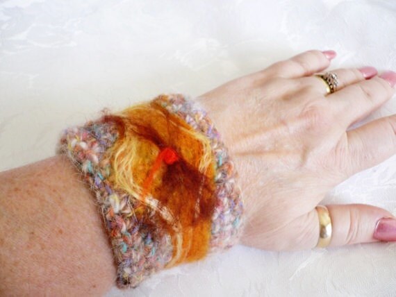 Unkonventionellen Stil Armband Tutti Manschette Gehäkeltes Original-Design von AlinasArt