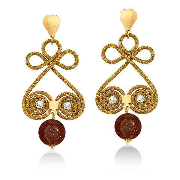 Aline Celi Ohrringe Amelie Bio aus Golden Grass von Aline Celi