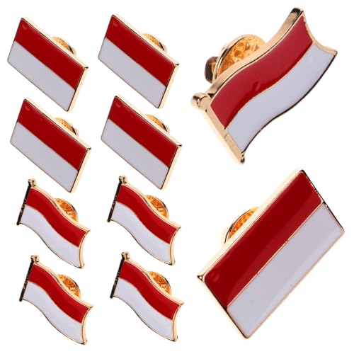 Alipis 6stücke Sechs Teile Indonesische Flaggen-anstecknadel Patriotische Metallbrosche Für Verschiedene Anlässe Für Partys Feiern Für Freunde Familie von Alipis