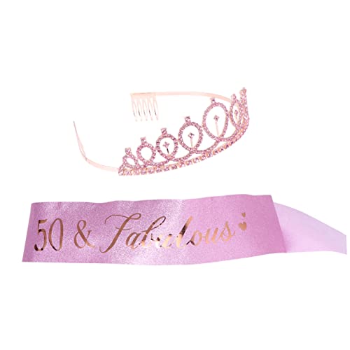 Alipis 1 Satz Teiliges Geburtstagskrone mit Strass und Gürtel Haarschmuck für Frauen Partydekoration von Alipis