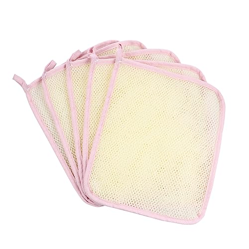 Alipis 10 Stk Doppellagiges Schaumquadrat Peeling-gesichtswäscher Peeling Gesichtshandtücher Waschlappen Für Dein Gesicht Gesichts-make-up Make-up-entferner-tuch Körper Nylon Badetuch von Alipis