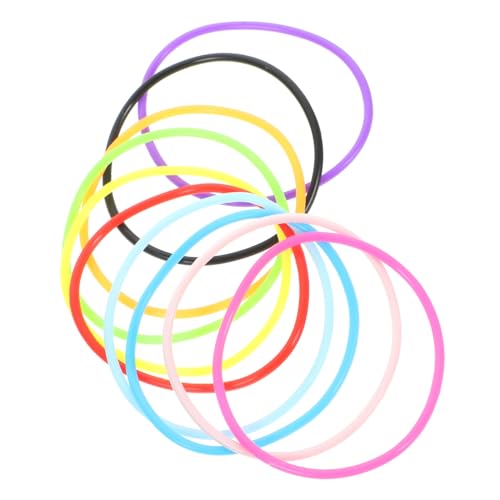 Alipis 10stücke Bunte Silikon Gelee Armbänder Flexible Damen Herren Sport Musikfestivals Armbänder Verstellbar Komfortable Tragbarkeit von Alipis
