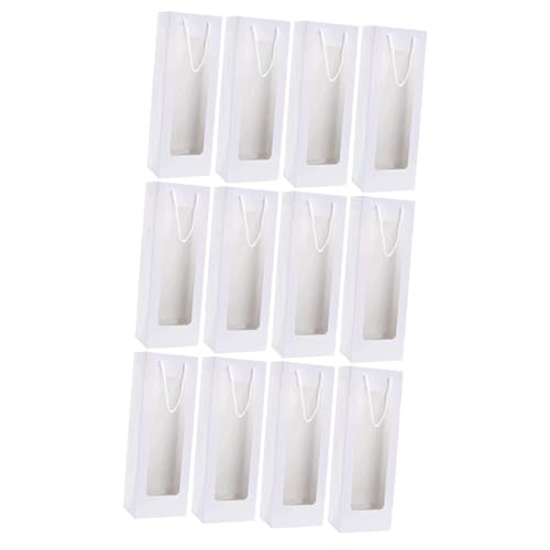 Alipis 12 STK Weinbeutel mit Fenster Geschenktüten für Weinflaschen Tasche für Weinflaschen weintüten weinflaschen verpackung Weinbeutel aus Papier Weinbeutel für Weingeschenk Kraftpapier von Alipis