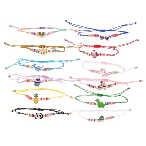 Alipis 12stücke Verstellbare Perlenarmbänder Für Mädchen Junge Mädchen Schmuck Urlaubsarmbänder Aus Robusten Materialien Dekorativ Und Angenehm Zu Tragen von Alipis
