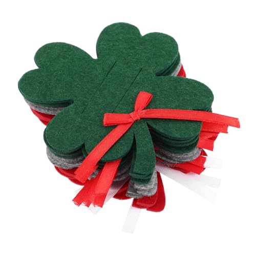 Alipis 12 Stück Teiliges Weihnachts Geldbeutel aus Filz mit Vierblättrigem Kleeblatt Kompakt und Wiederverwendbar als Bargeld und Kartenhalter in Rot Grün für Alltag und Reise von Alipis
